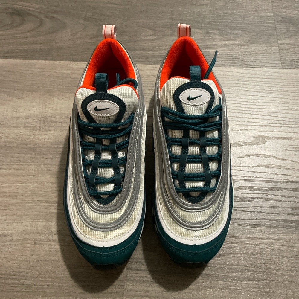 Nike Air Max 97 Teal and White Sneakers - Picture 2 of 4